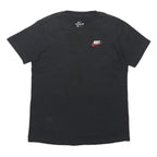 NIKE Boys Black Classic Logo T-Shirt M Short Sleeve Crew Neck Cotton Blend