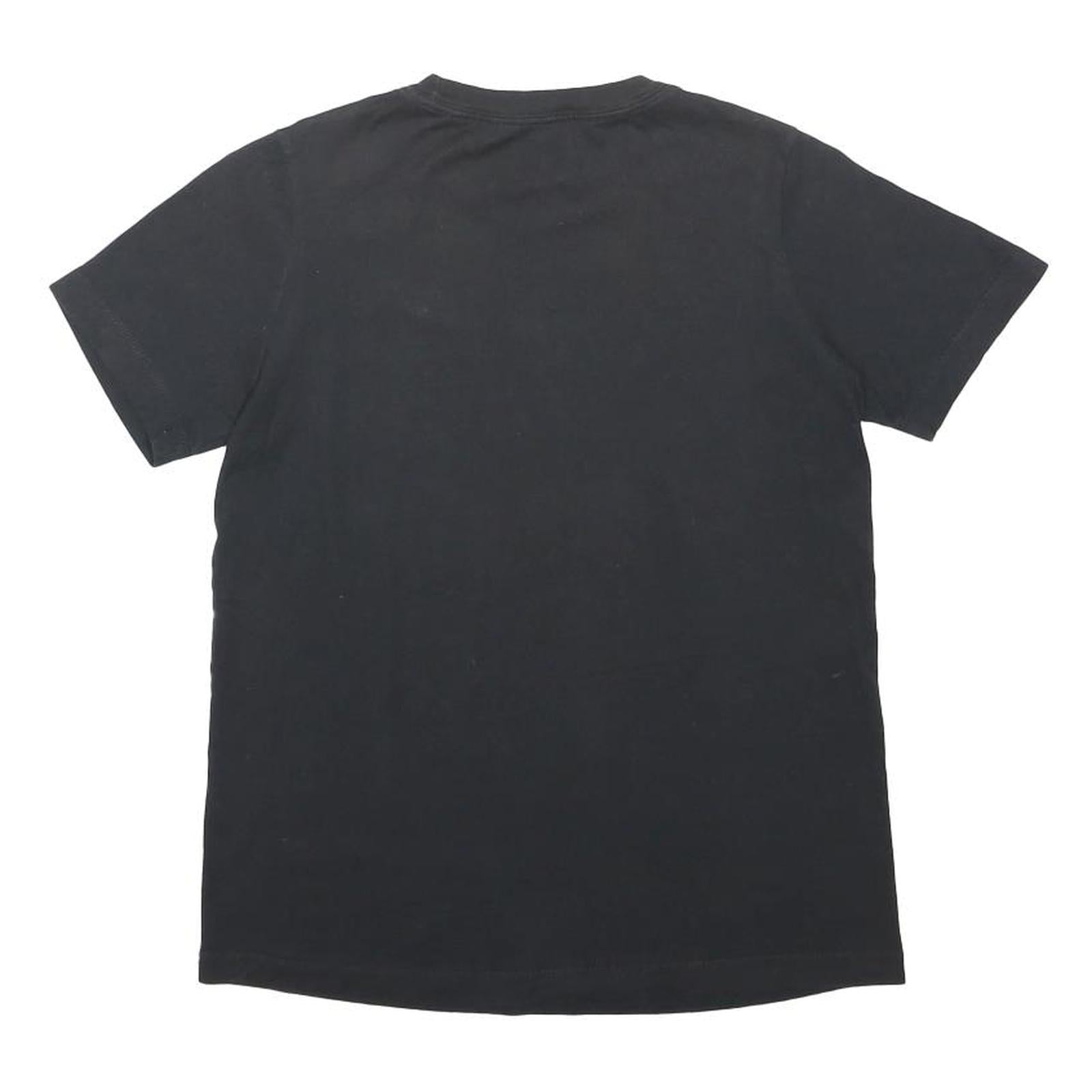 NIKE Boys Black Classic Logo T-Shirt M Short Sleeve Crew Neck Cotton Blend