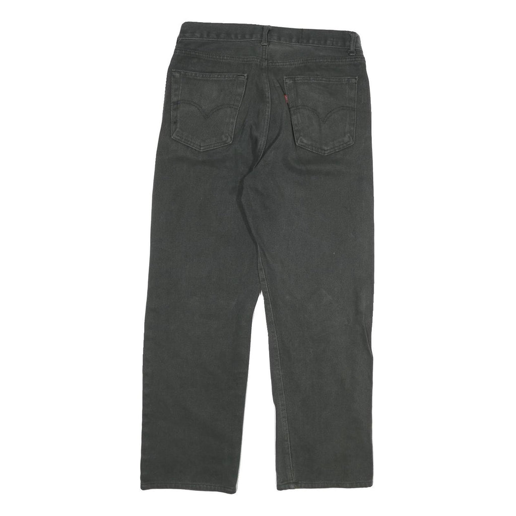 LEVI'S Mens Regular Fit Black Denim Jeans W30 L27 Classic Style Zip Closure