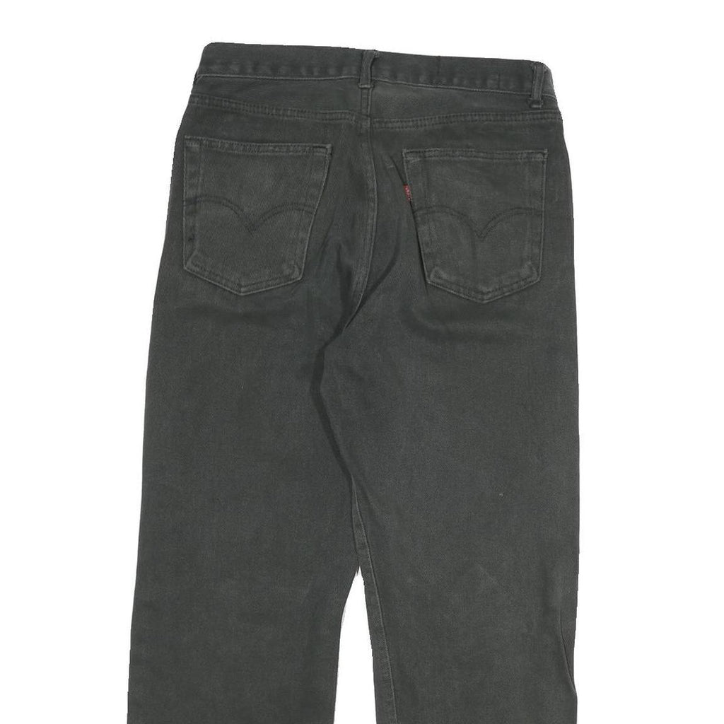 LEVI'S Mens Regular Fit Black Denim Jeans W30 L27 Classic Style Zip Closure