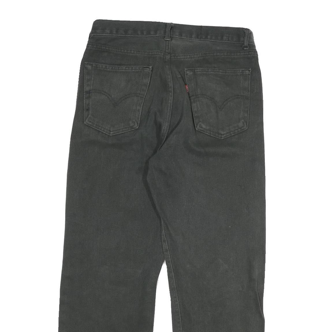 LEVI'S Mens Regular Fit Black Denim Jeans W30 L27 Classic Style Zip Closure