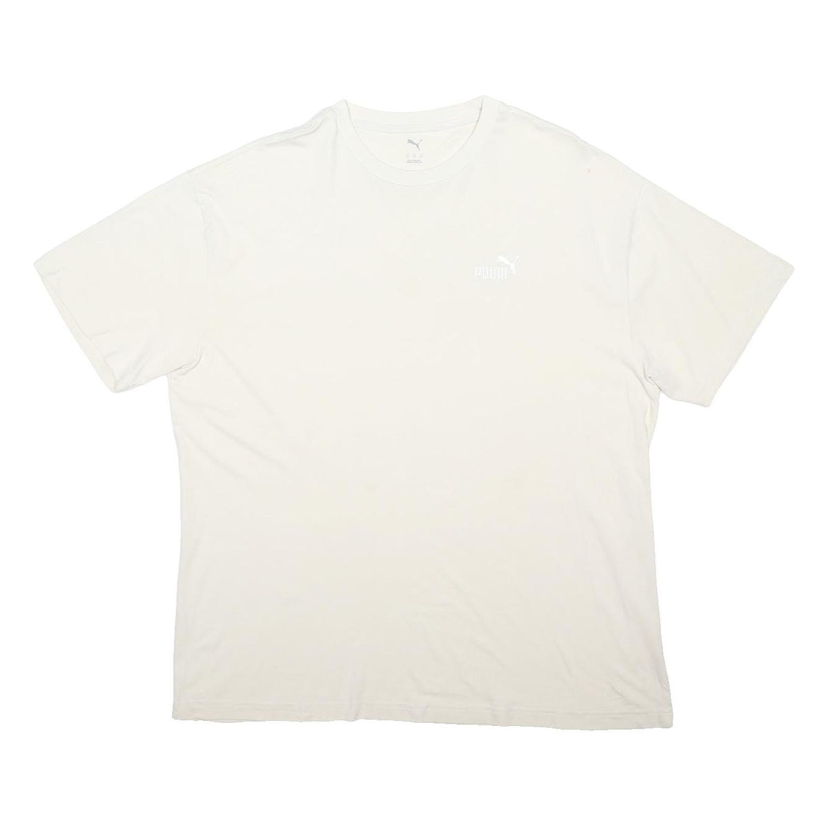 PUMA Mens White XL Modern T-Shirt Short Sleeve Crew Neck Logo Graphic