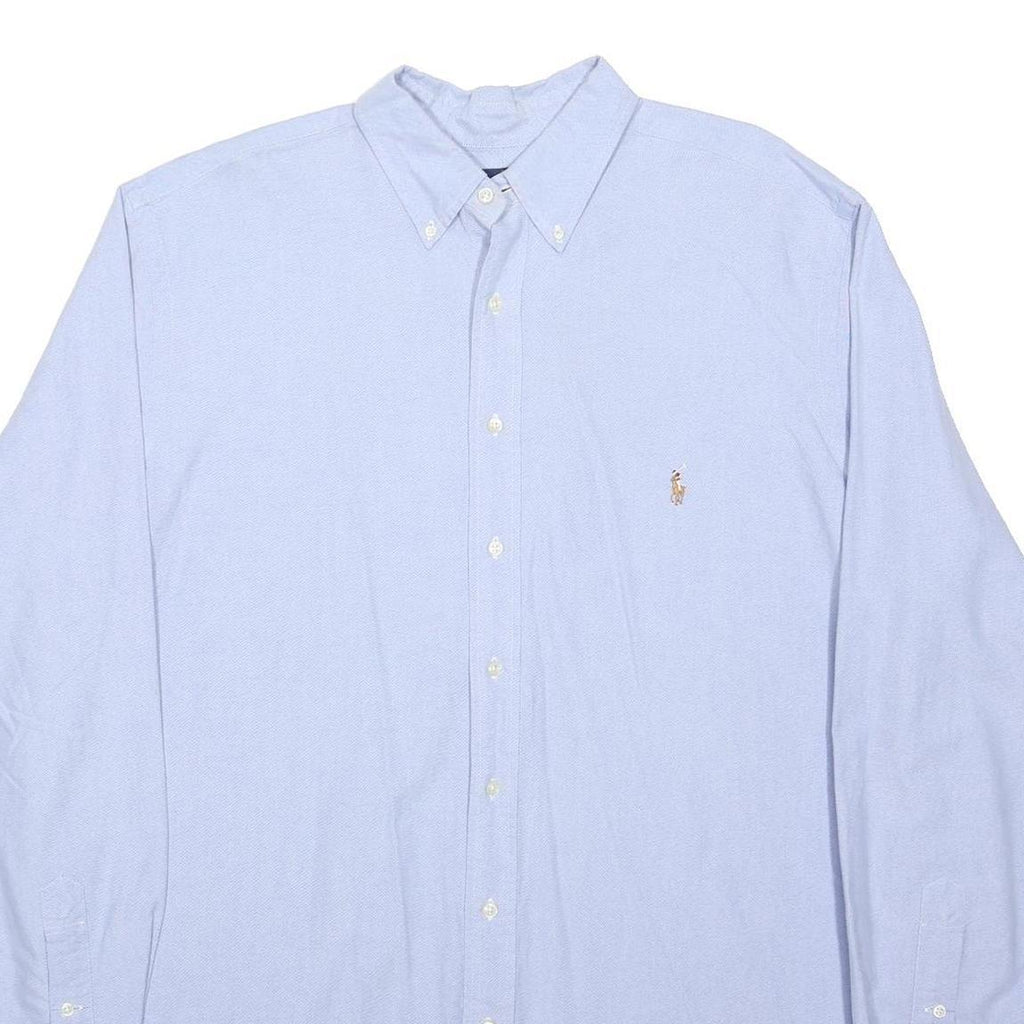 RALPH LAUREN Mens Blue Shirt XL Button-Down Collar Long Sleeve Casual Cotton