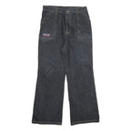 YUANBANG Womens Classic Blue Denim Jeans W30 L27 Wide Leg Cotton Blend Zip