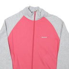 REEBOK Womens Grey & Pink Jacket UK 10 Cotton Blend Zip Casual Sportswear