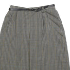 Womens Grey Check Mini Woven Belted Skirt Size S Classic Office Wear