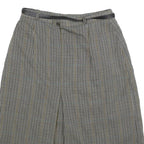 Womens Grey Check Mini Woven Belted Skirt Size S Classic Office Wear