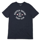 NAUTICA Mens Navy Blue Sailing Yacht Club Graphic T-Shirt XL Short Sleeve Crew