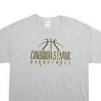 GILDEN Mens Grey Concordia St Paul Basketball Graphic T-Shirt L Short Sleeve