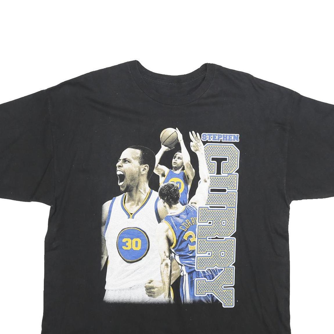 STEPHEN CURRY Mens Black Graphic T-Shirt XL Short Sleeve Crew Neck Basketball
