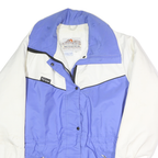 FAR WEST Womens Blue & White Mountain Wear Jacket S Polyester Zip Outdoor Warm