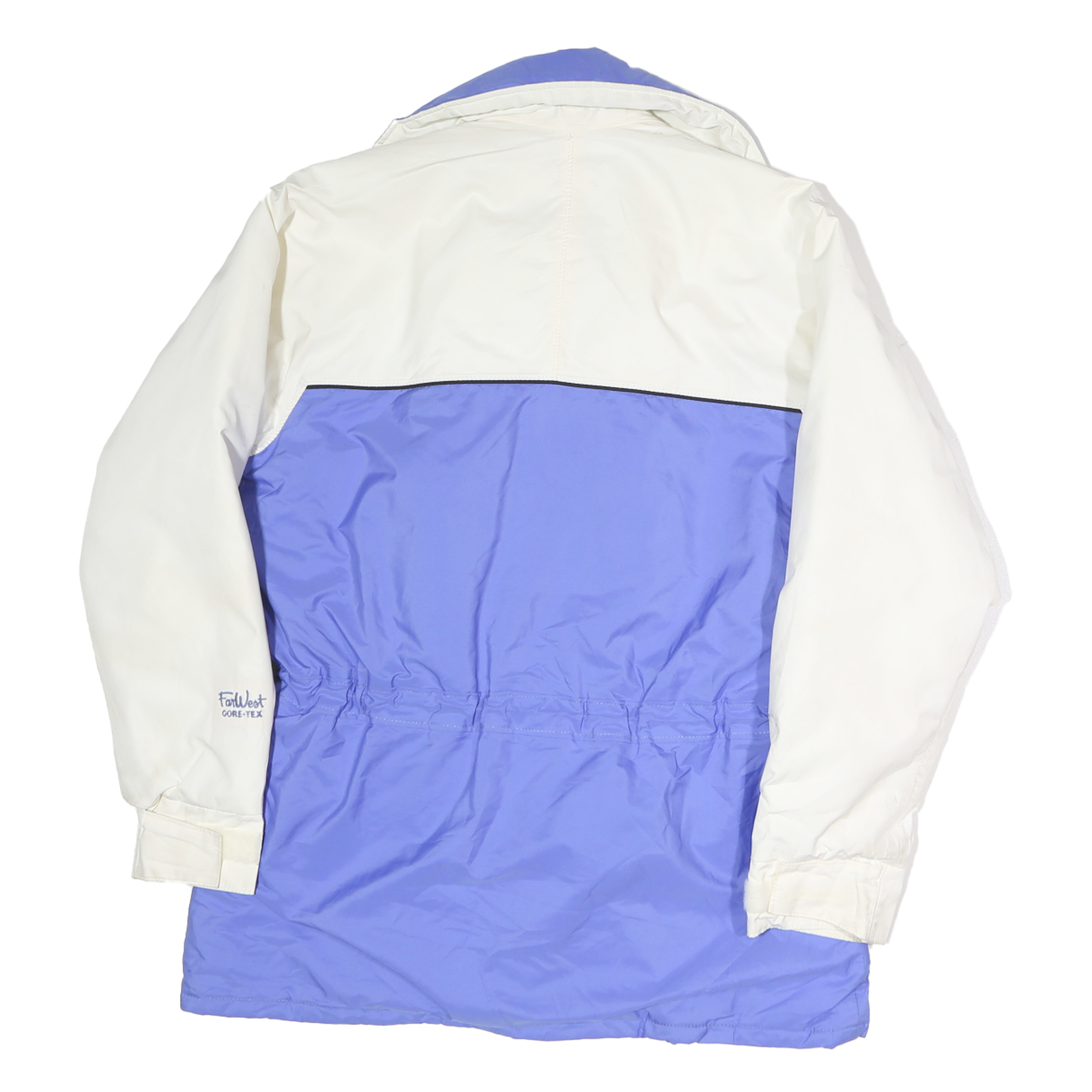 FAR WEST Womens Blue & White Mountain Wear Jacket S Polyester Zip Outdoor Warm