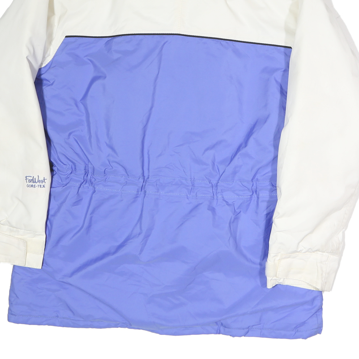 FAR WEST Womens Blue & White Mountain Wear Jacket S Polyester Zip Outdoor Warm