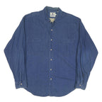 SHELTER ISLAND Mens Blue & Beige Eagle Print Cotton Blend Shirt XL