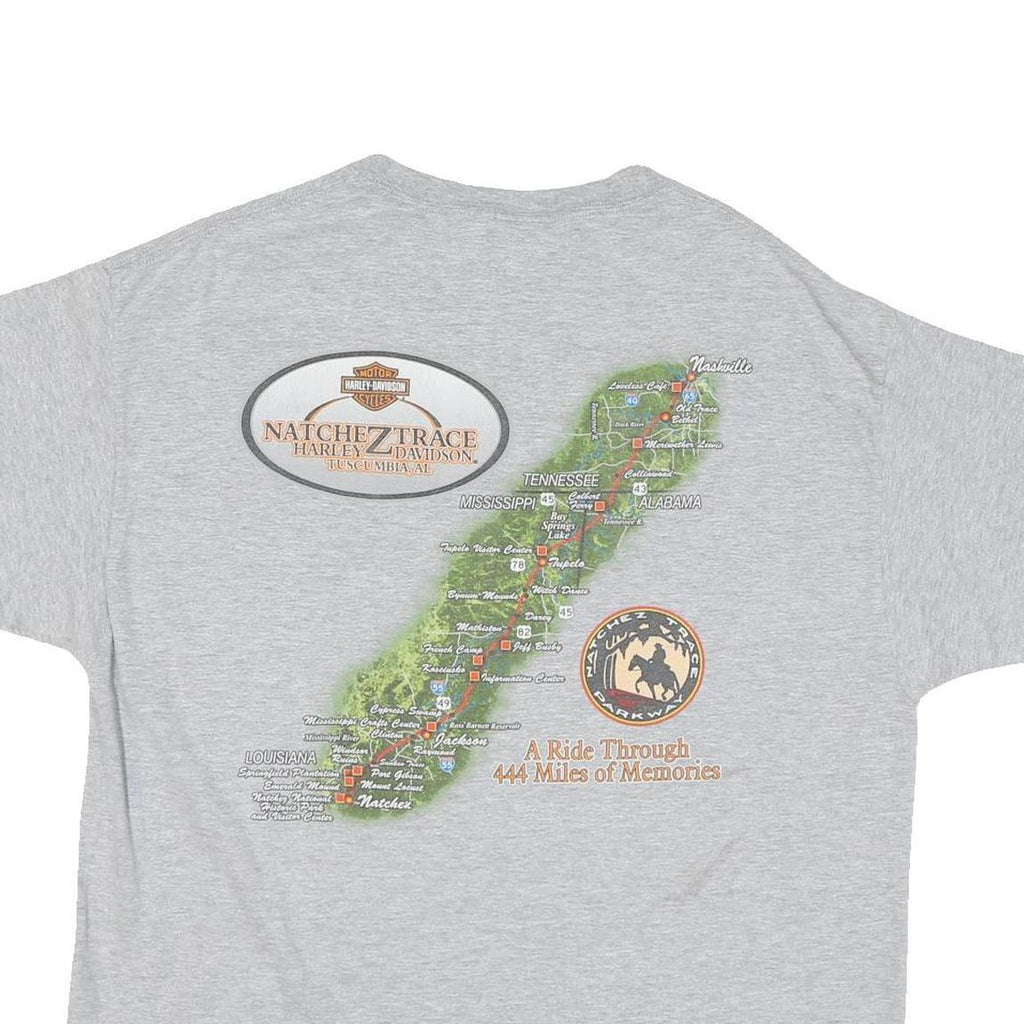 HARLEY DAVIDSON Mens Grey Skull Graphic T-Shirt XL Short Sleeve Crew Neck