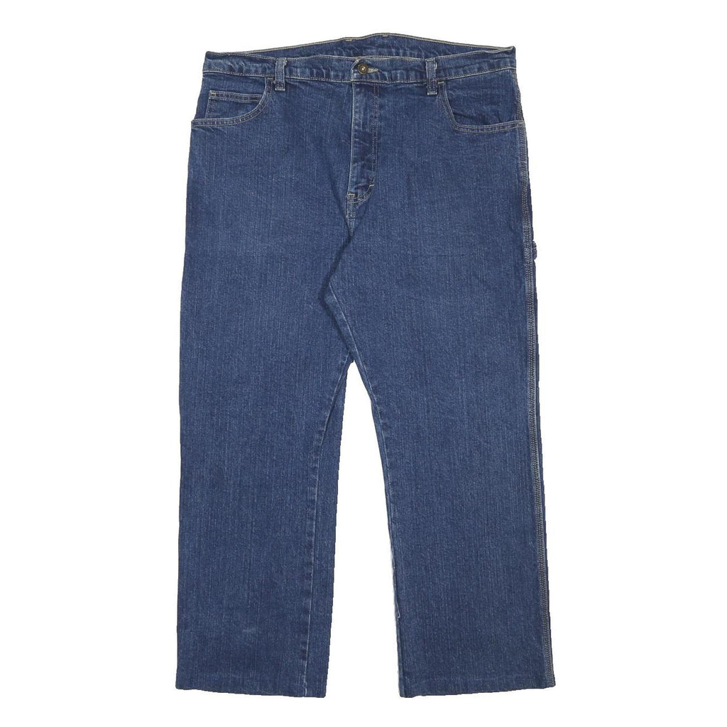 DICKIES Mens Relaxed Blue Denim Jeans W36 L26 Zip Closure Workwear