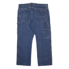 DICKIES Mens Relaxed Blue Denim Jeans W36 L26 Zip Closure Workwear