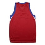 ADIDAS X NBA Mens Red & Blue Sixers Basketball Jersey M Sleeveless V-Neck Sports