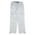 Mens Regular Fit Light Grey Polyester Blend Toggle Closure Cargo Trousers W30