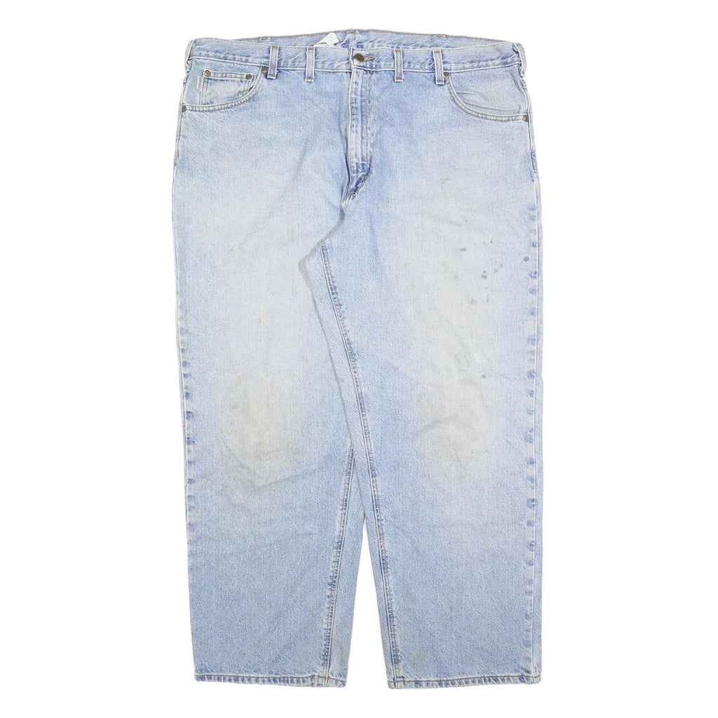 CARHARTT Mens Jeans Blue Loose Straight Denim Medium W46 L32 Workwear