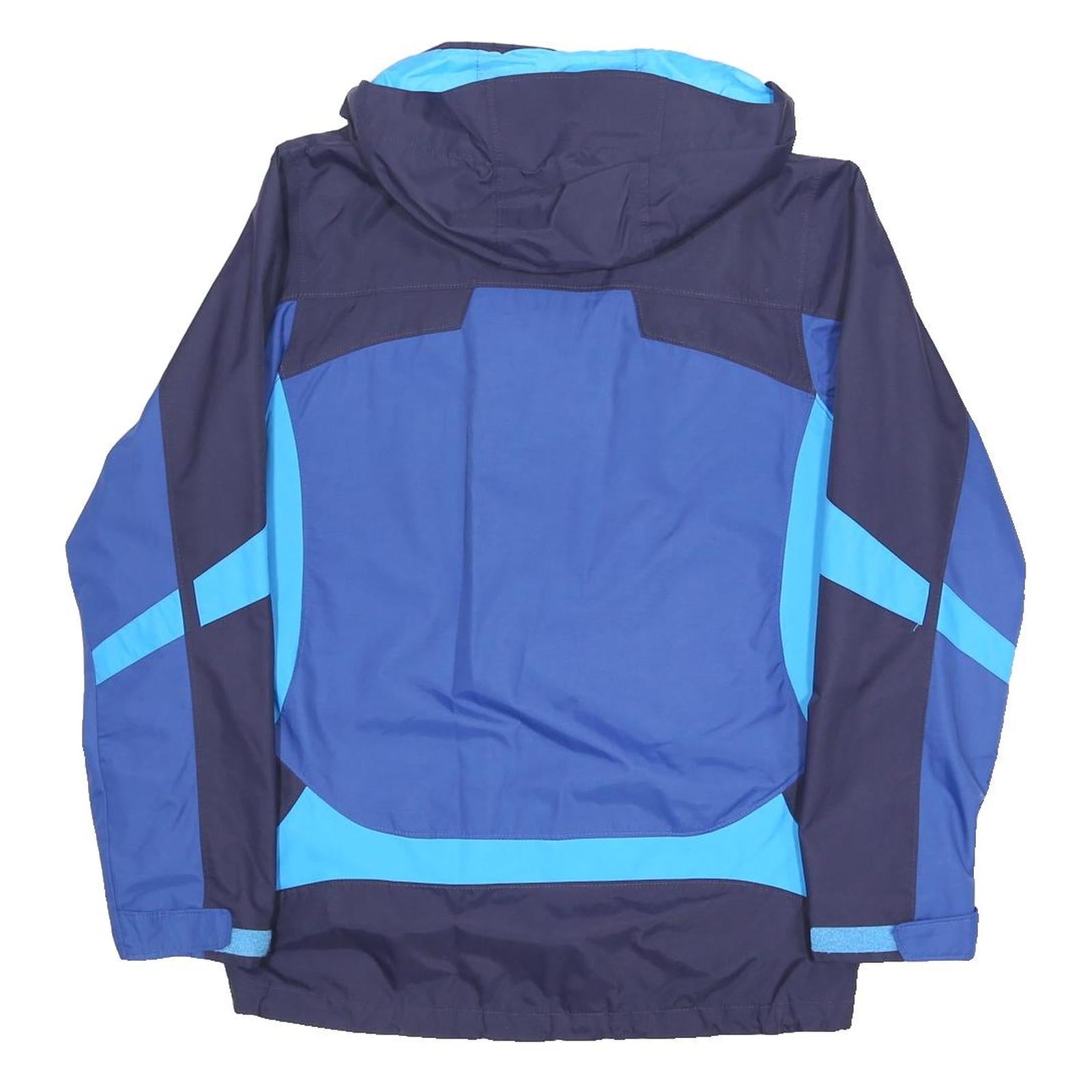Columbia Mens Blue & Navy Outdoor Jacket S Polyester Blend Zip Hooded