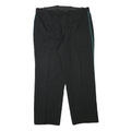 Mens Black & Green Polyester Blend Regular Fit Straight Trousers W37 L29