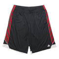 ADIDAS Mens Black Sports Shorts XL W34 Red Stripe Polyester Athletic Gym