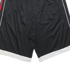 ADIDAS Mens Black Sports Shorts XL W34 Red Stripe Polyester Athletic Gym