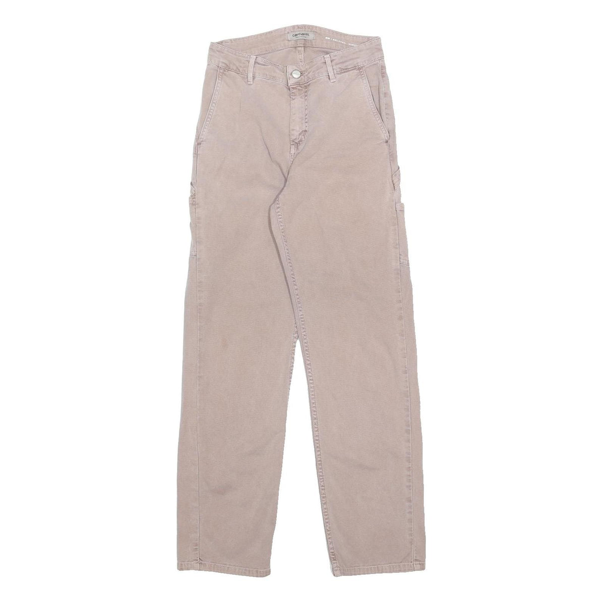 CARHARTT WIP Womens Cotton Blend Beige Relaxed Straight Trousers W24 L30 Casual