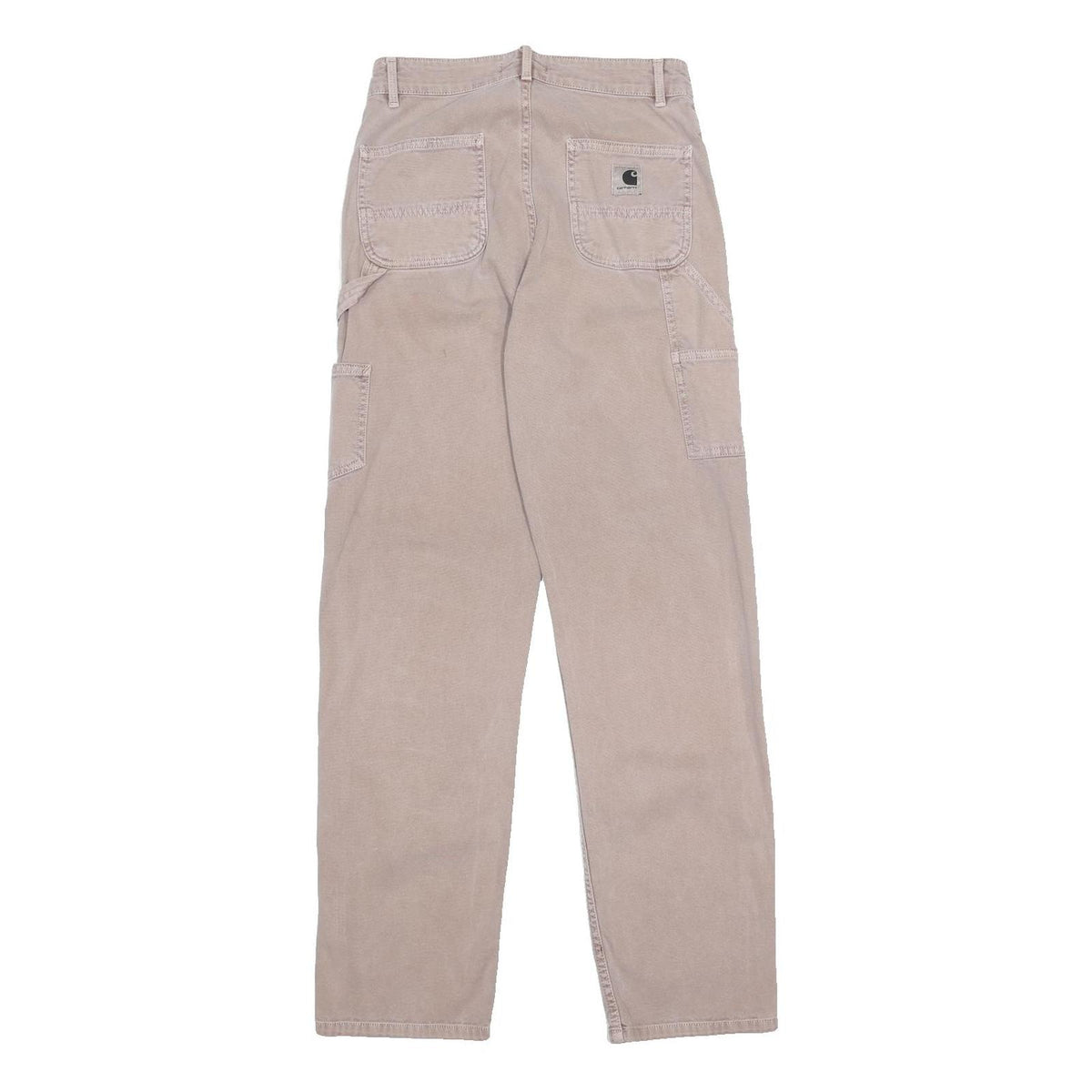 CARHARTT WIP Womens Cotton Blend Beige Relaxed Straight Trousers W24 L30 Casual