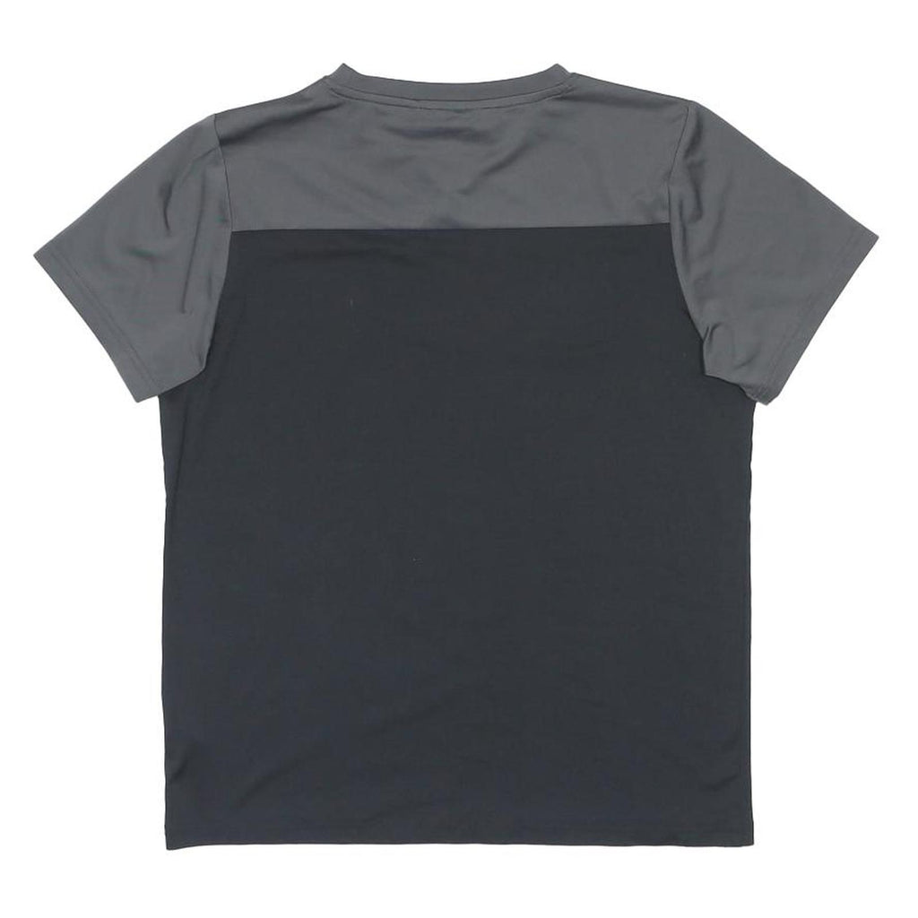 BERGHAUS Boys Grey & Black Polyester T-Shirt 13Y Short Sleeve Crew Neck Logo