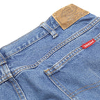 DICKIES Mens Jeans Blue Regular Straight Denim Medium Wash W34 L30 Workwear Zip