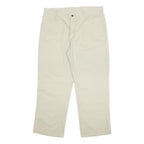 DICKIES Mens Cotton Blend Beige Relaxed Straight Trousers W38 L30 Workwear