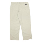 DICKIES Mens Cotton Blend Beige Relaxed Straight Trousers W38 L30 Workwear