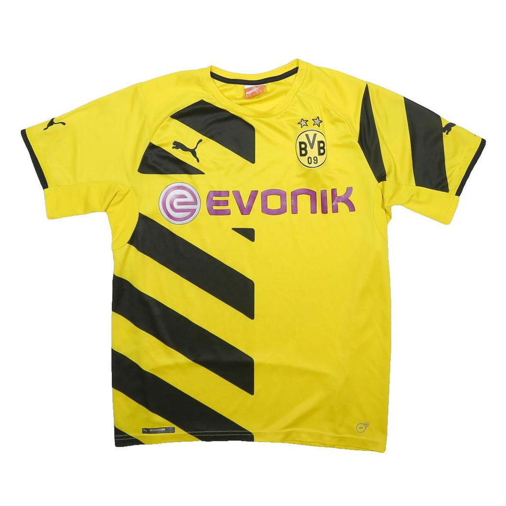 PUMA Borussia Dortmund Home Mens Yellow & Black Football Shirt M Short Sleeve