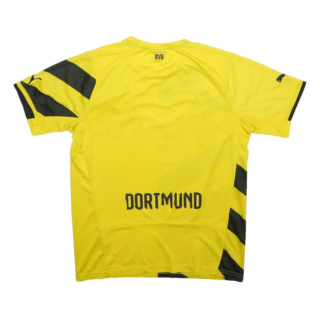 PUMA Borussia Dortmund Home Mens Yellow & Black Football Shirt M Short Sleeve
