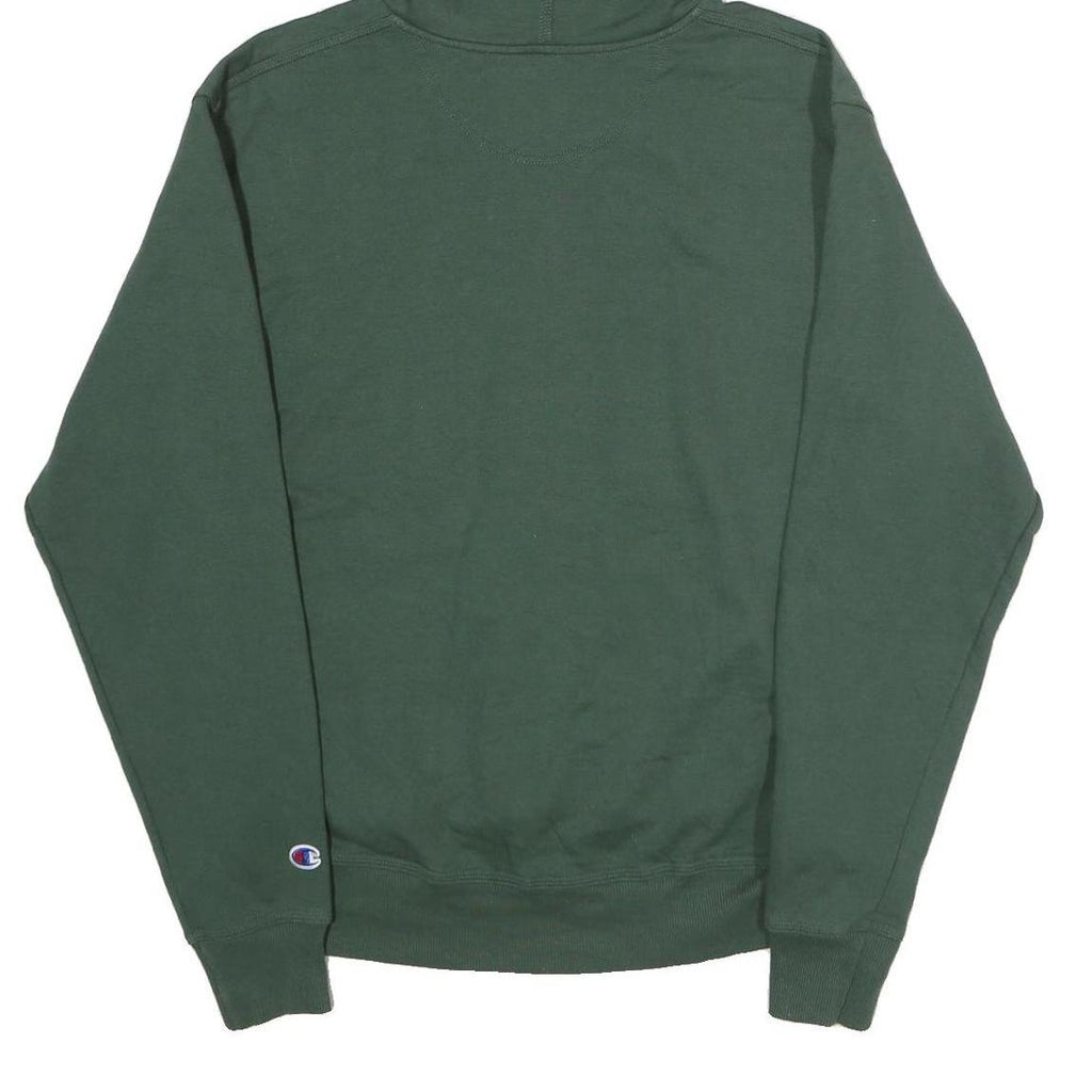 CHAMPION Mens Green Pullover Hoodie M Minimal Embroidered Logo