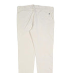 HARMONT AND BLAINE Womens Cotton Blend Cream Slim Straight Trousers W34 L32