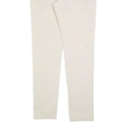 HARMONT AND BLAINE Womens Cotton Blend Cream Slim Straight Trousers W34 L32