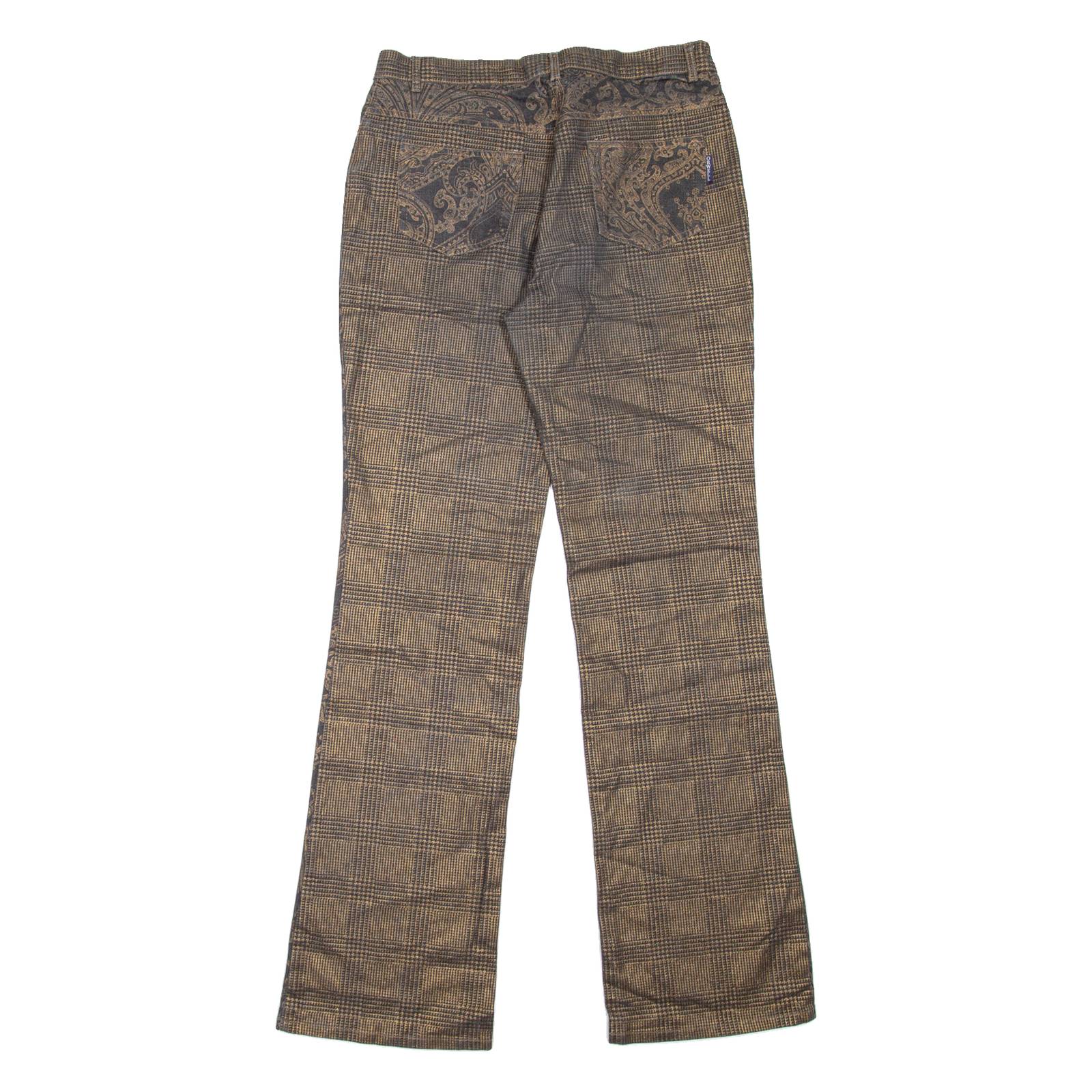 ORWELL Paisley Womens Trousers Black Regular Bootcut W30 L33