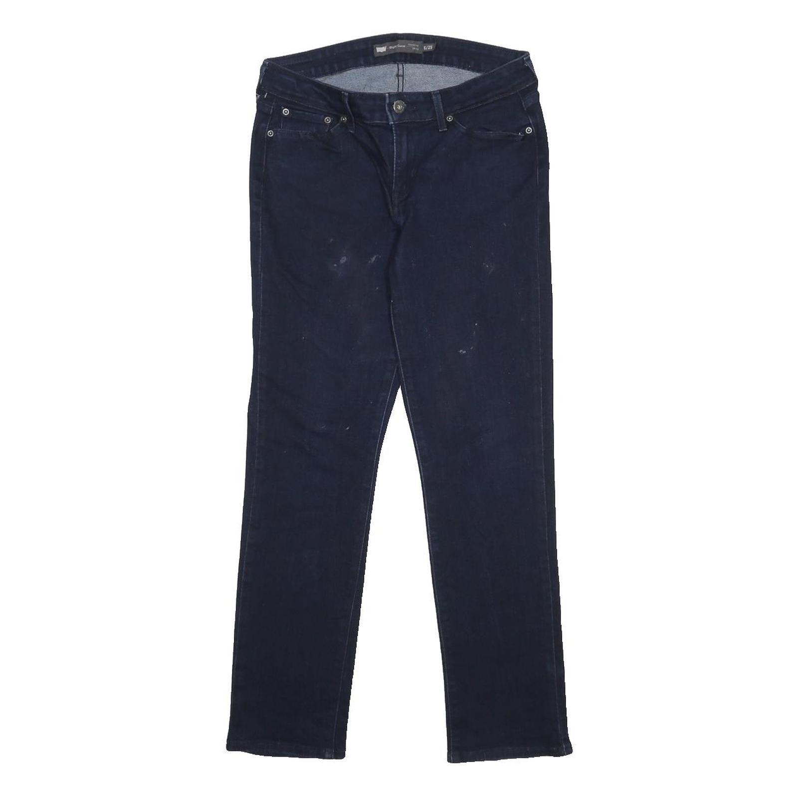 LEVI'S Womens Slim Blue Denim Jeans W28 L30 Cotton Blend Zip Pockets