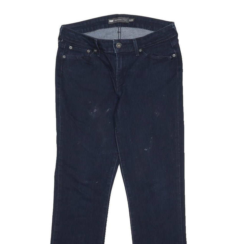 LEVI'S Womens Slim Blue Denim Jeans W28 L30 Cotton Blend Zip Pockets