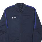 NIKE Mens Blue & Purple Sports Zip Jacket S Polyester Blend Plain Athletic