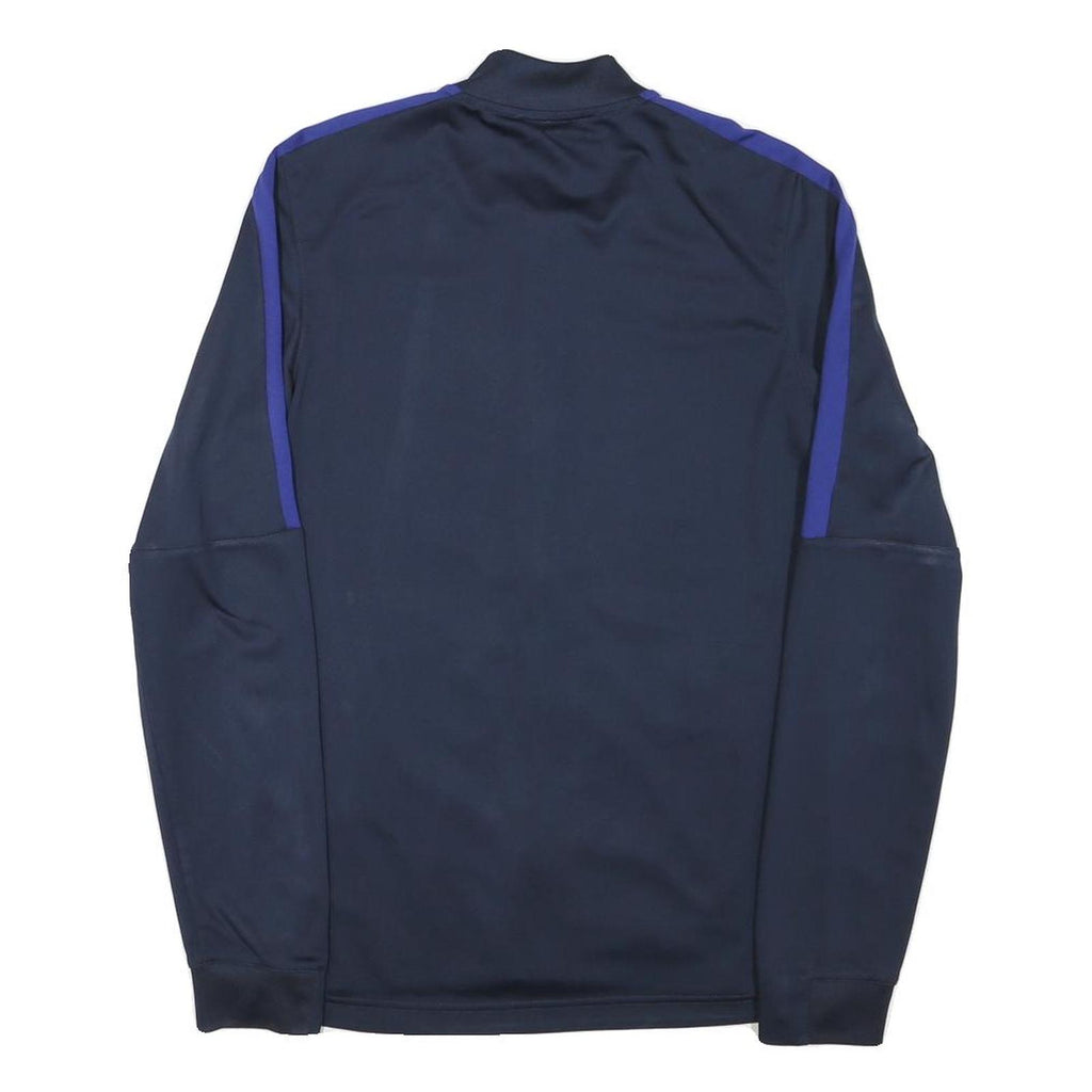 NIKE Mens Blue & Purple Sports Zip Jacket S Polyester Blend Plain Athletic