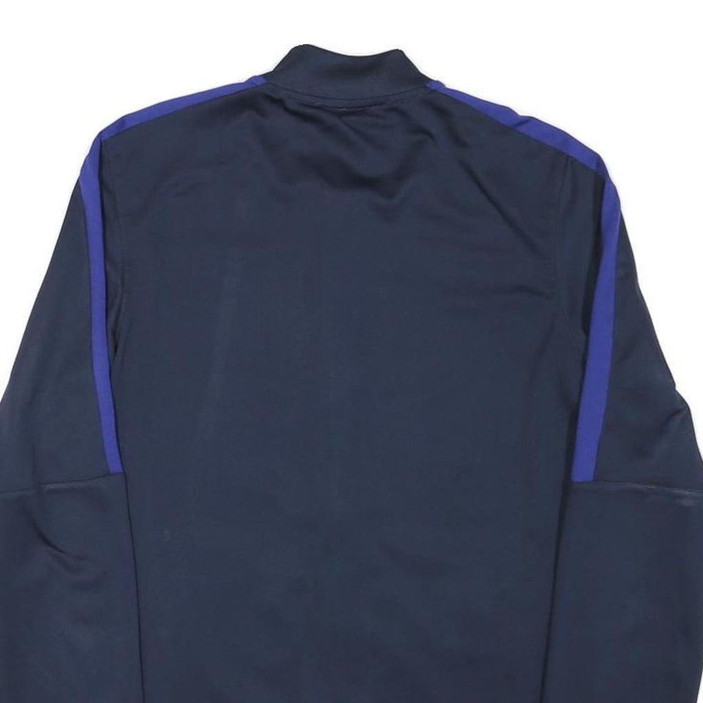 NIKE Mens Blue & Purple Sports Zip Jacket S Polyester Blend Plain Athletic
