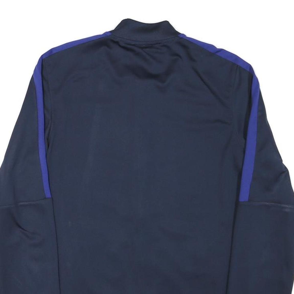 NIKE Mens Blue & Purple Sports Zip Jacket S Polyester Blend Plain Athletic