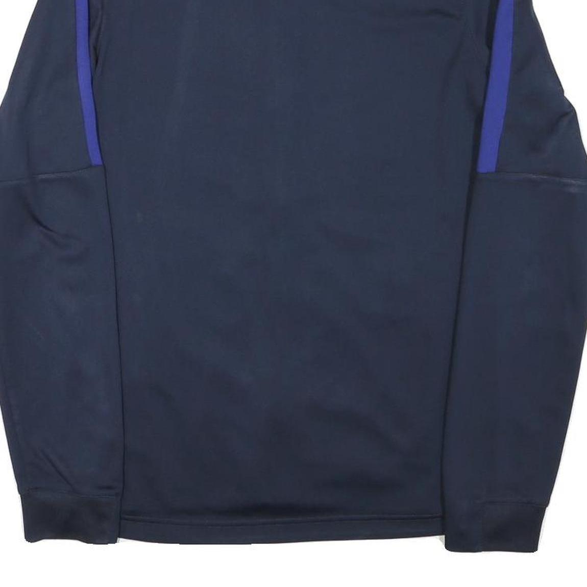NIKE Mens Blue & Purple Sports Zip Jacket S Polyester Blend Plain Athletic