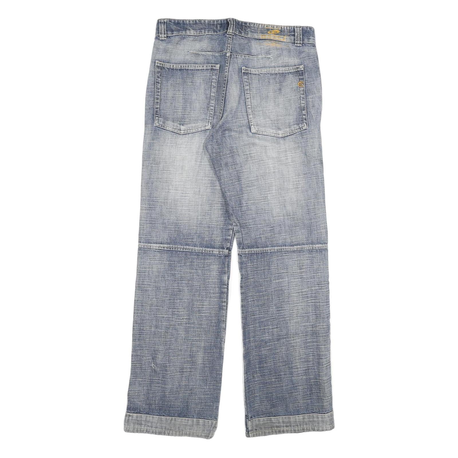 COOKERS Mens Relaxed Blue Denim Light W34 L33 Button Closure Casual Jeans