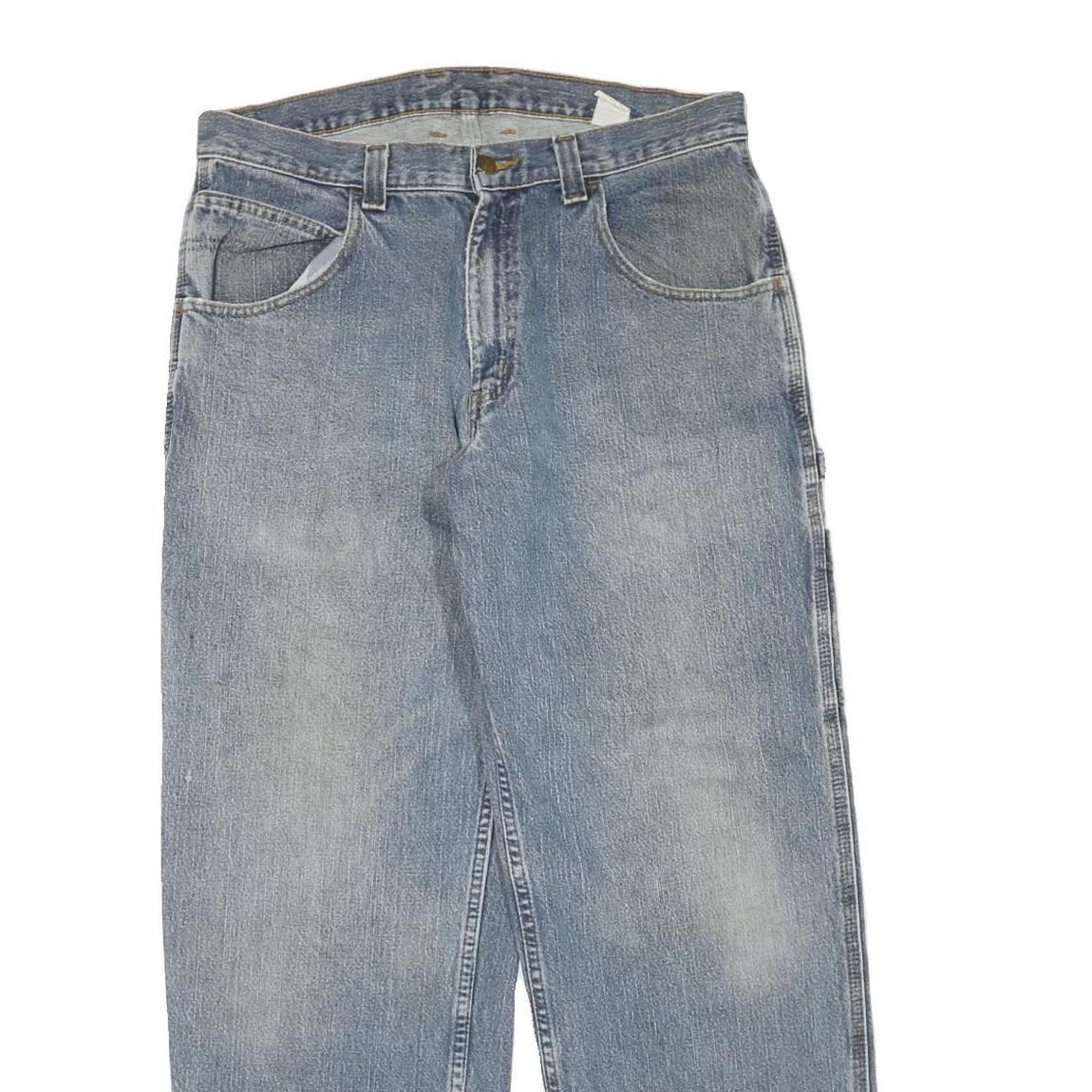 CARHARTT Mens Jeans Blue Regular Loose Denim Light W36 L32 Workwear Utility