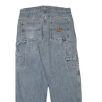 CARHARTT Mens Jeans Blue Regular Loose Denim Light W36 L32 Workwear Utility